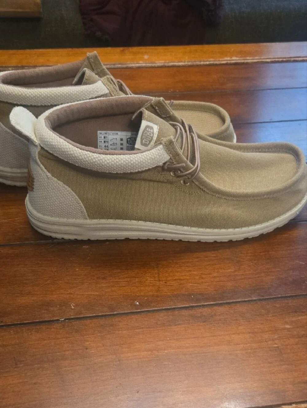 Hey Dude Men’s Chukka Boots in Beige and White